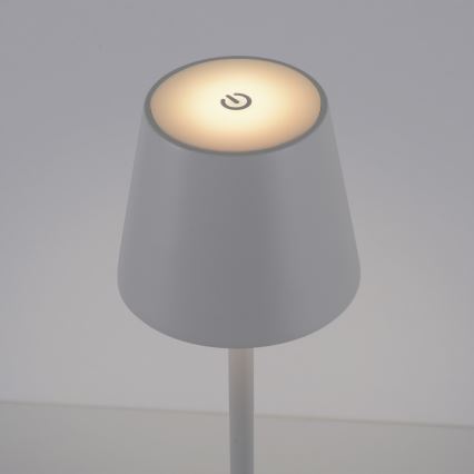 Leuchten Direkt 19250-16 - LED Utomhusdimbar uppladdningsbar bordslampa EURIA LED/3W/5V IP54 vit