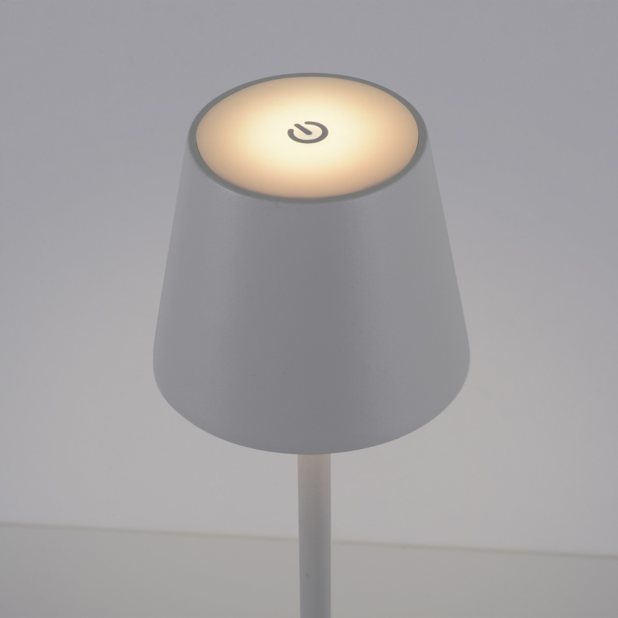 Leuchten Direkt 19250-16 - LED Utomhusdimbar uppladdningsbar bordslampa EURIA LED/3W/5V IP54 vit