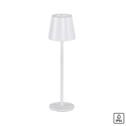 Leuchten Direkt 19250-16 - LED Utomhusbordslampa med dimmer, uppladdningsbar EURIA LED/3W/5V 2600 mAh IP54 vit