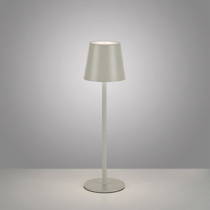 Leuchten Direkt 19250-40 - LED Utomhusdimbar uppladdningsbar bordslampa EURIA LED/3W/5V 2600 mAh IP54 grå