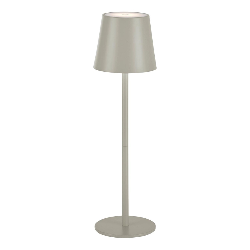 Leuchten Direkt 19250-40 - LED Utomhusdimbar uppladdningsbar bordslampa EURIA LED/3W/5V 2600 mAh IP54 grå