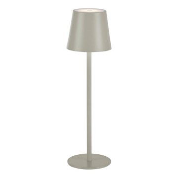 Leuchten Direkt 19250-40 - LED Utomhusdimbar uppladdningsbar bordslampa EURIA LED/3W/5V IP54 grå