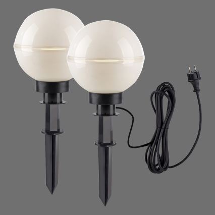 Leuchten Direkt 19322-16-2 - KIT 2x Utomhuslampa 1xE27/40W/230V diameter 20 cm IP44