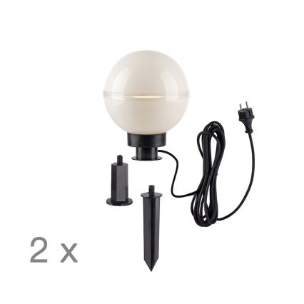 Leuchten Direkt 19322-16-2 - KIT 2x Utomhuslampa 1xE27/40W/230V diameter 20 cm IP44
