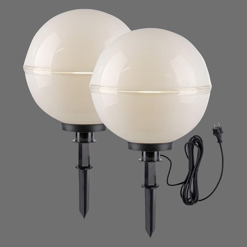 Leuchten Direkt 19324-16-2 - KIT 2x Utomhuslampa 1xE27/40W/230V diameter 40 cm IP44