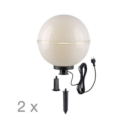 Leuchten Direkt 19324-16-2 - KIT 2x Utomhuslampa 1xE27/40W/230V diameter 40 cm IP44