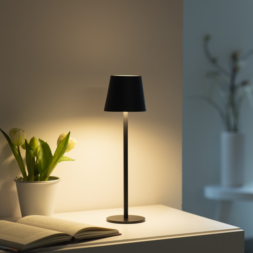 Leuchten Direkt 19250-18 - LED Utomhusdimbar uppladdningsbar bordslampa EURIA LED/3W/5V IP54 svart