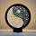 Li-Go 23607/O - Dimbar dekorativ LED-bordslampa LED/12W/230V 20x22 cm valnöt/Yin Yang