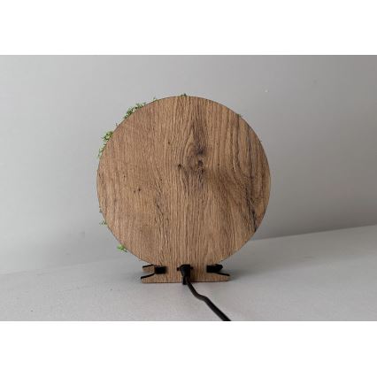 Li-Go 23625/DUB2 - Dimmbar LED-bordsdekoration LED/12W/230V 20x22 cm ek/mossbeklädd ekorre