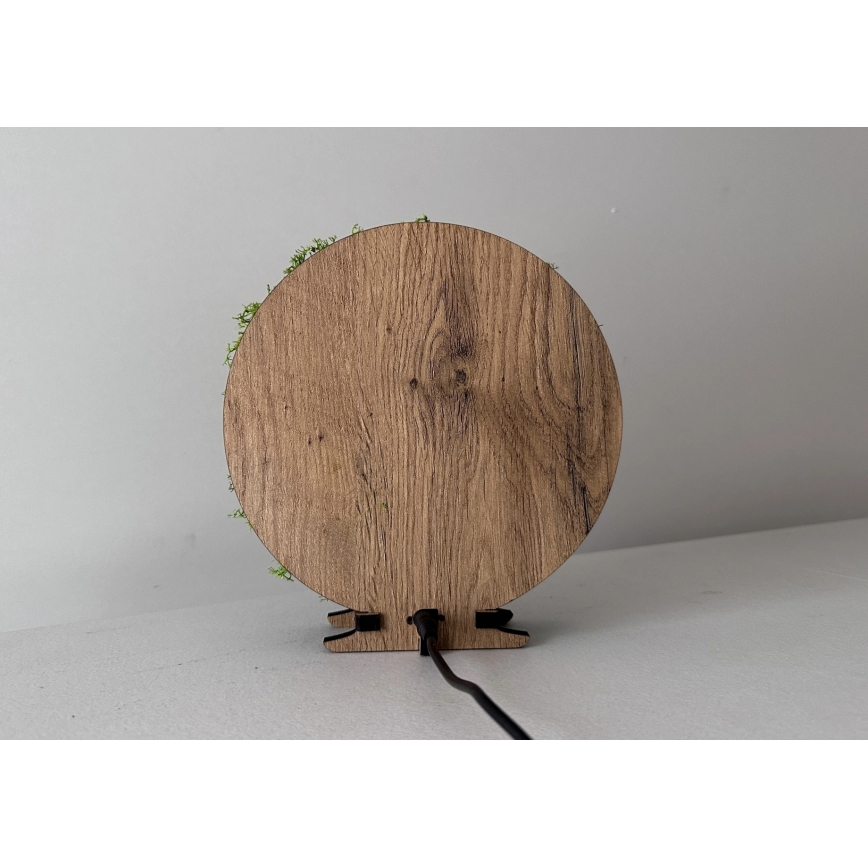 Li-Go 23625/DUB2 - Dimmbar LED-bordsdekoration LED/12W/230V 20x22 cm ek/mossbeklädd ekorre