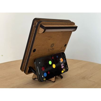 Li-Go 4070/DUB2 - LED bordsdekoration LED/12W/230V 19x19 cm ek/häst