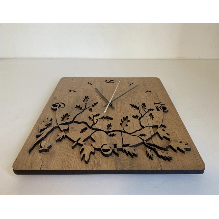 Li-Go 5499/DUB2 - Väggklocka 1xAA 40x40 cm ek