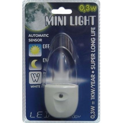 Light med plug MINI-LIGHT (vit ljus)