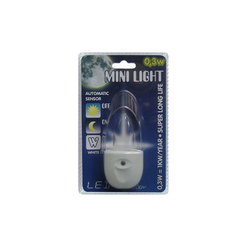 Light med plug MINI-LIGHT (vit ljus)