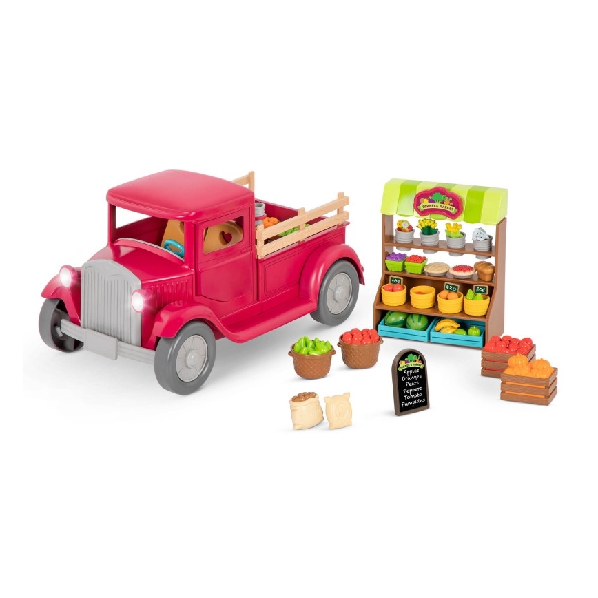 Li'l Woodzeez - Toy kit famer's lastbil med food stand 3xAAA