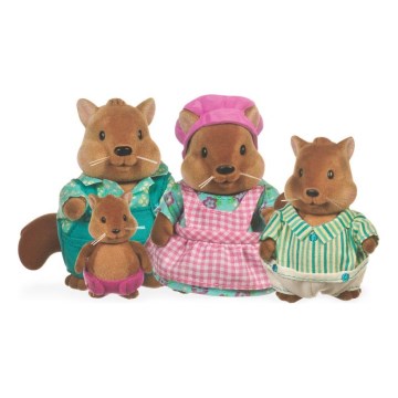 Li'l Woodzeez - Set med figurer BUSTLEBERRY ekorrfamilj