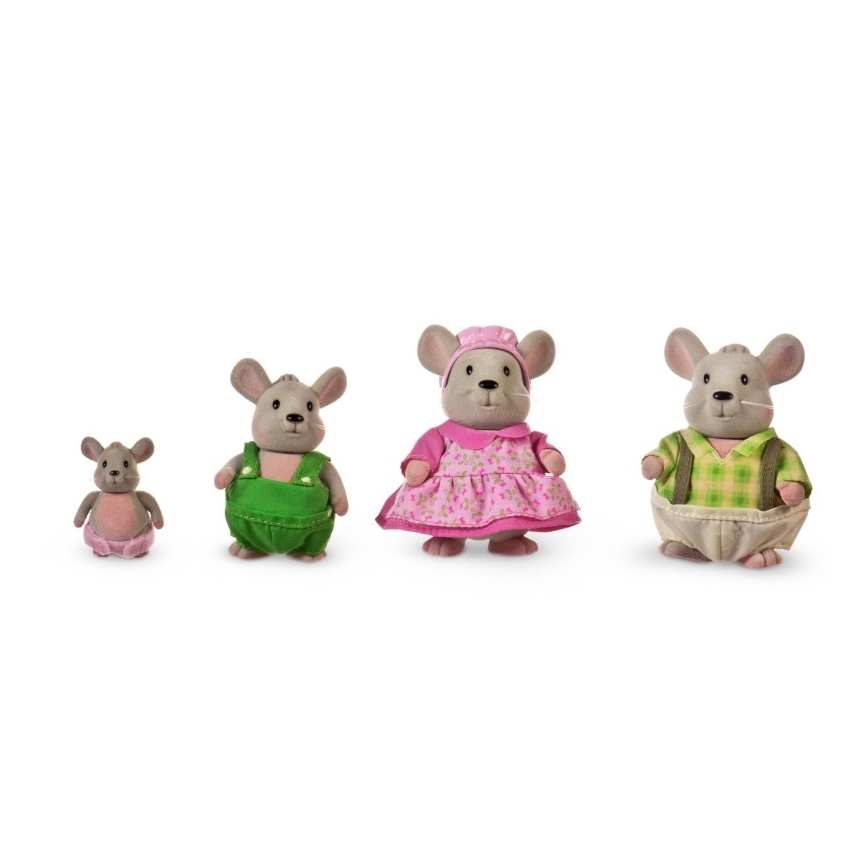 Li'l Woodzeez - Set med figurer HANDYDANDY musfamilj