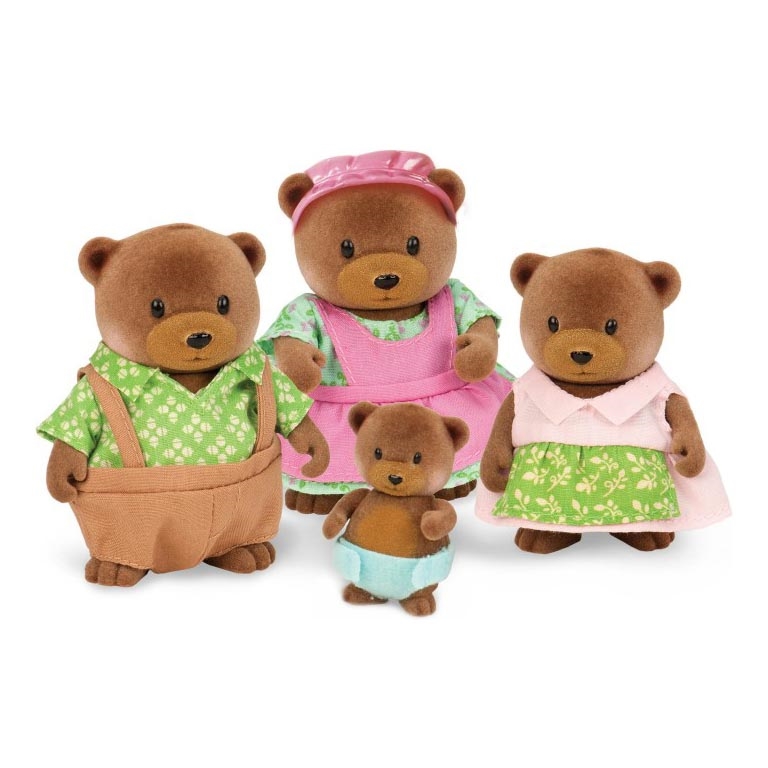 Li'l Woodzeez - Set med figurer HEALTHNUGGLE björnsfamilj
