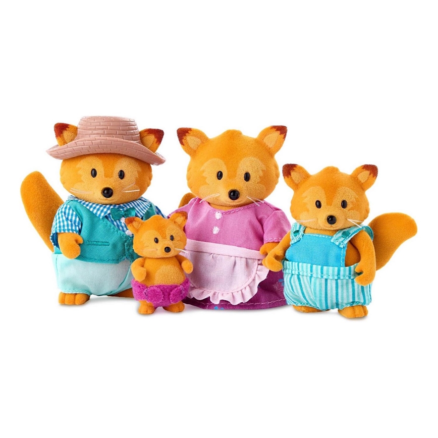 Li'l Woodzeez - Set med figurer TIPPYTAIL rävfamiljen