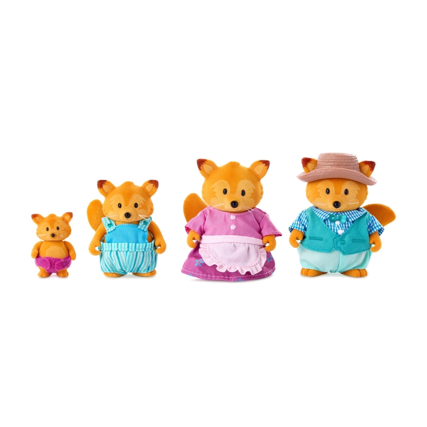 Li'l Woodzeez - Set med figurer TIPPYTAIL rävfamiljen
