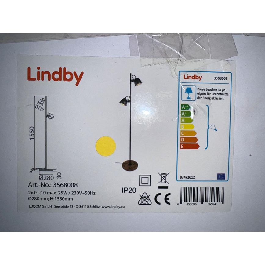 Lindby - Golv lampa SHILA 2xGU10/25W/230V