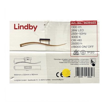 Lindby - LED Dimbar ytmonterad ljuskrona LARISA LED/28W/230V