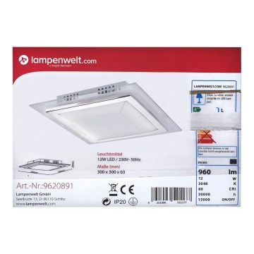 Lindby - LED taklampa ALESSIO LED/12W/230V