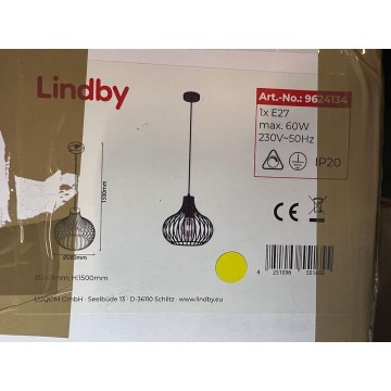 Lindby - Ljuskrona med textilsladd FRANCES 1xE27/60W/230V
