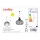Lindby - Ljuskrona med textilsladd FRANCES 1xE27/60W/230V