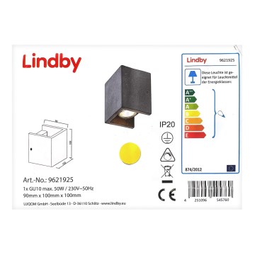 Lindby - Vägglampa GERDA 1xGU10/50W/230V