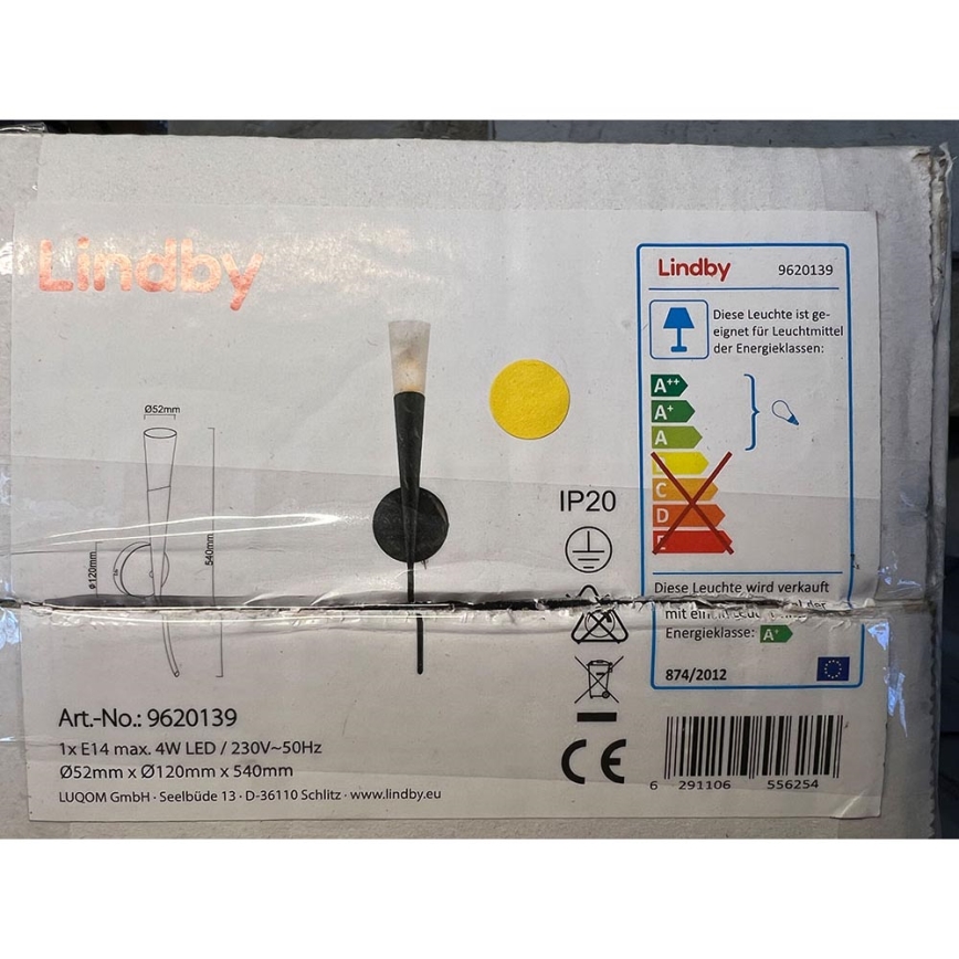 Lindby - Vägglampa SANDER 1xE14/4W/230V