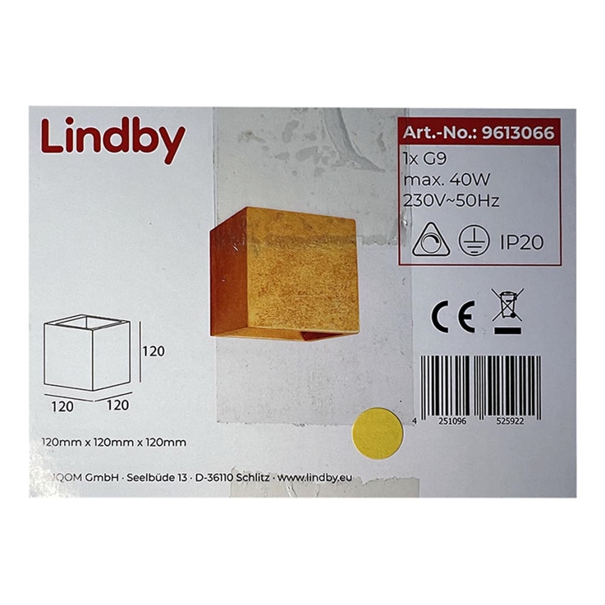 Lindby - Vägglampa YADE 1xG9/20W/230V