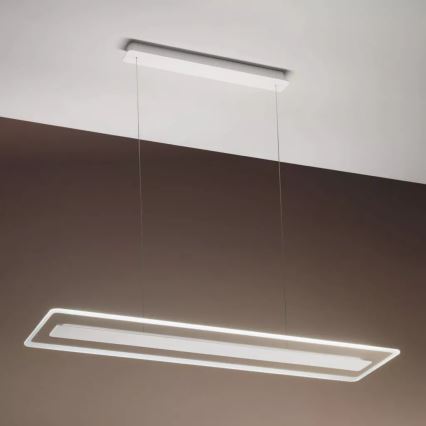 Linea Belysning 8936 - LED ljuskrona med textilsladd ANTILE LED/45W/230V CRI 90 vit