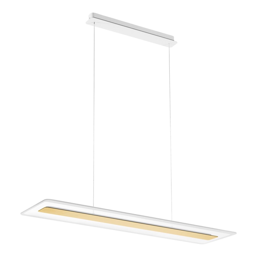 Linea Belysning 8939 - LED ljuskrona med textilsladd ANTILE LED/45W/230V CRI 90 vit/guld