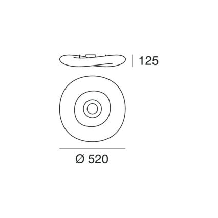 Linea Light 8006 - LED Dimbar taklampa MR. MAGOO LED/23W/230V diameter 52 cm