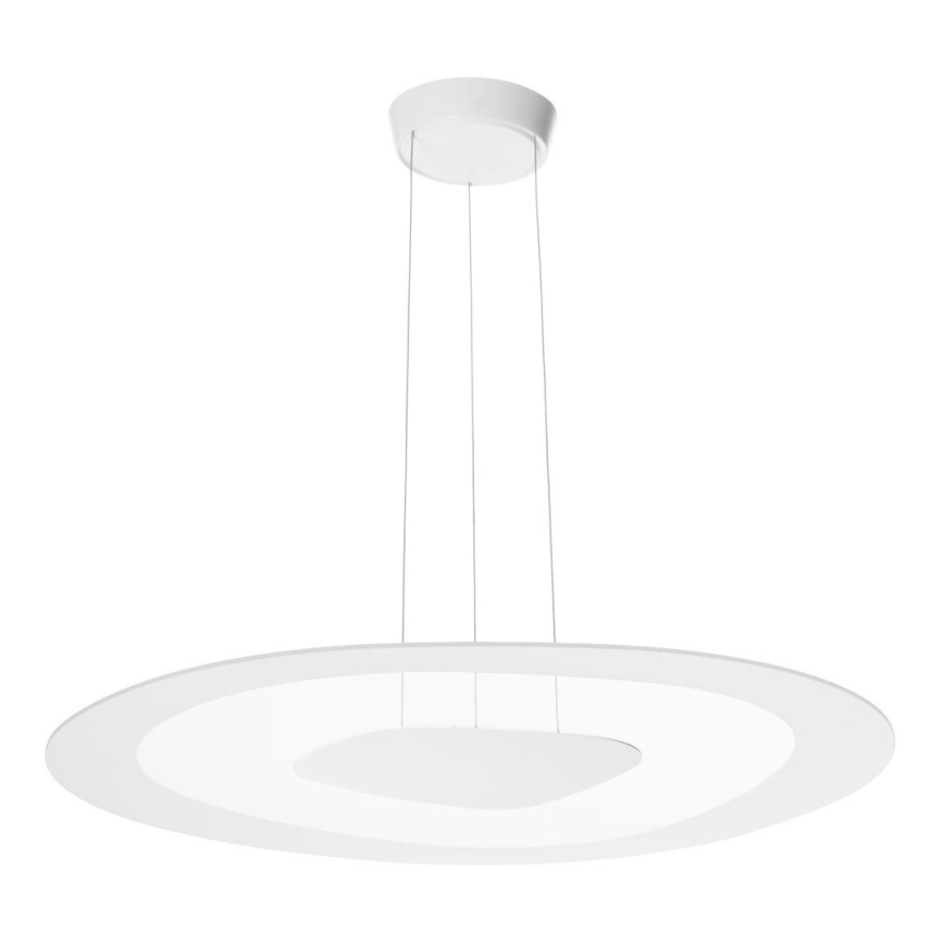 Linea Light 90348 - LED ljuskrona med textilsladd ANTIGUA LED/38W/230V 60,8 cm CRI 90 vit