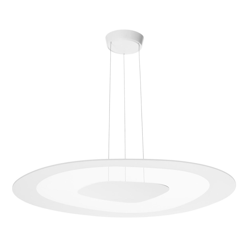 Linea Light 90349 - LED ljuskrona med textilsladd ANTIGUA LED/46W/230V 80,8 cm CRI 90 vit