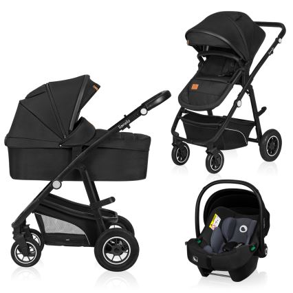 Lionelo - 3-i-1-kombivagn BIANKA Svart Onyx