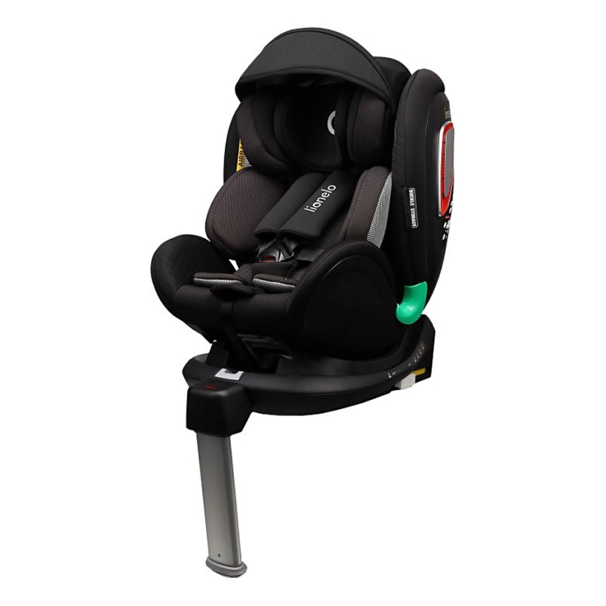 Lionelo - ANTOON PLUS i-Size vridbar bilbarnstol med bas 40-105 cm Svart Onyx