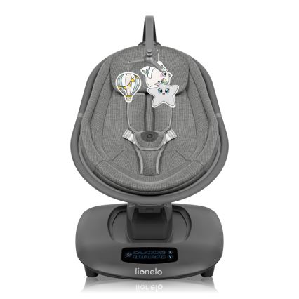 Lionelo - Babygunga med melodi BLOSSOM Grey Concrete + fjärrkontroll