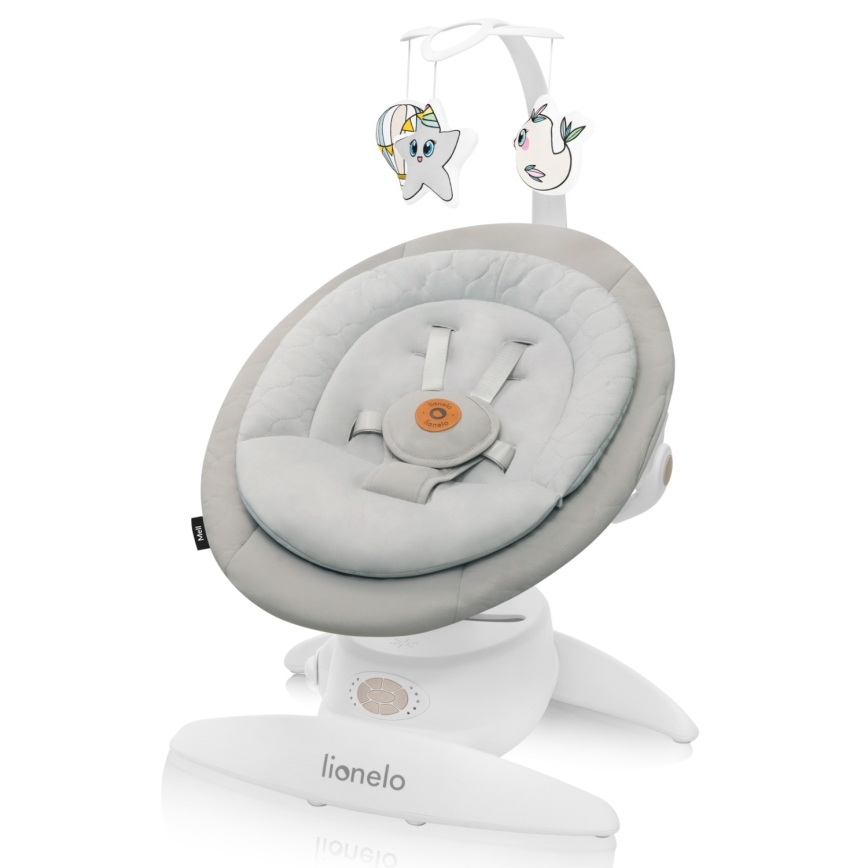 Lionelo - Babygunga med melodi MELL Beige Sand 4xAA + fjärrkontroll