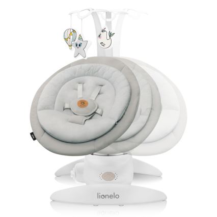 Lionelo - Babygunga med melodi MELL Beige Sand 4xAA + fjärrkontroll