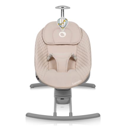Lionelo - Babygunga med melodi RIO 4xC Beige Latte + fjärrkontroll