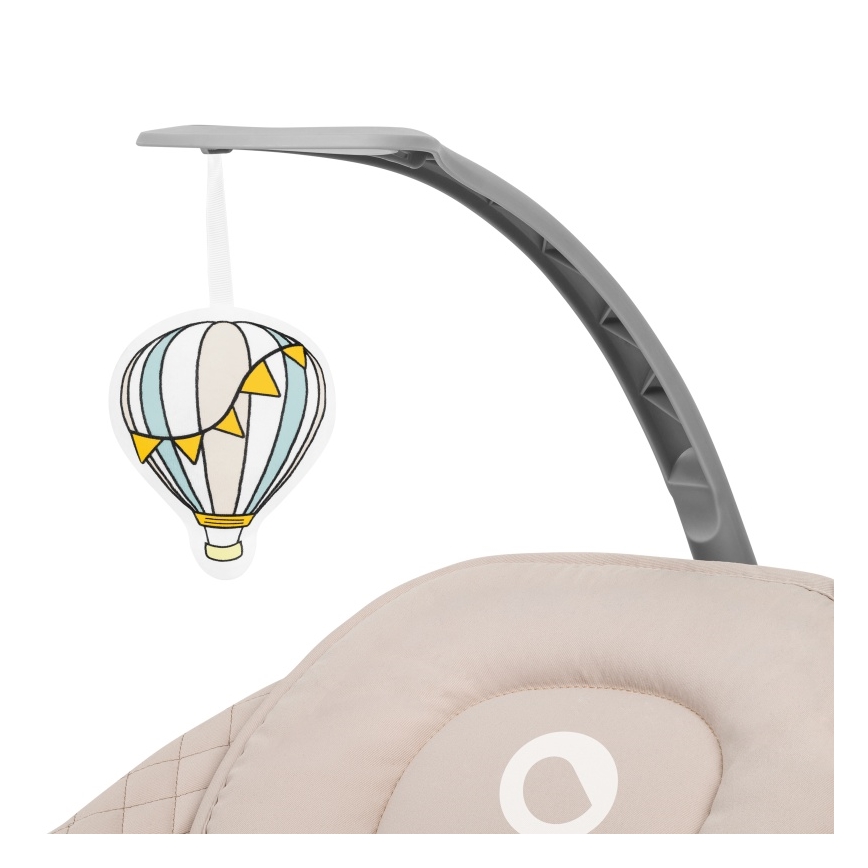 Lionelo - Babygunga med melodi RIO 4xC Beige Latte + fjärrkontroll