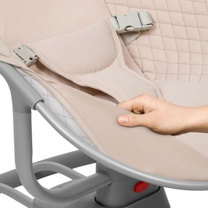 Lionelo - Babygunga med melodi RIO 4xC Beige Latte + fjärrkontroll