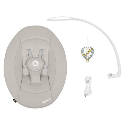 Lionelo - Babygunga med musik IRIS 4xAA Beige Sand