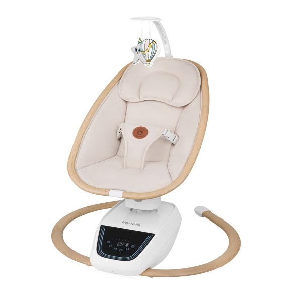 Lionelo - Babygunga med musik OLIVIA Beige Natural + fjärrkontroll