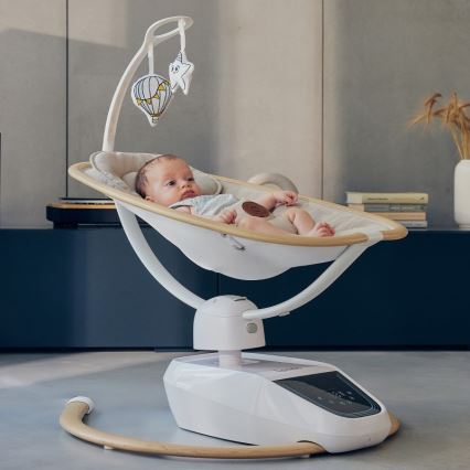 Lionelo - Babygunga med musik OLIVIA Beige Natural + fjärrkontroll