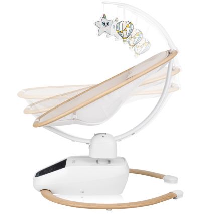 Lionelo - Babygunga med musik OLIVIA Beige Natural + fjärrkontroll