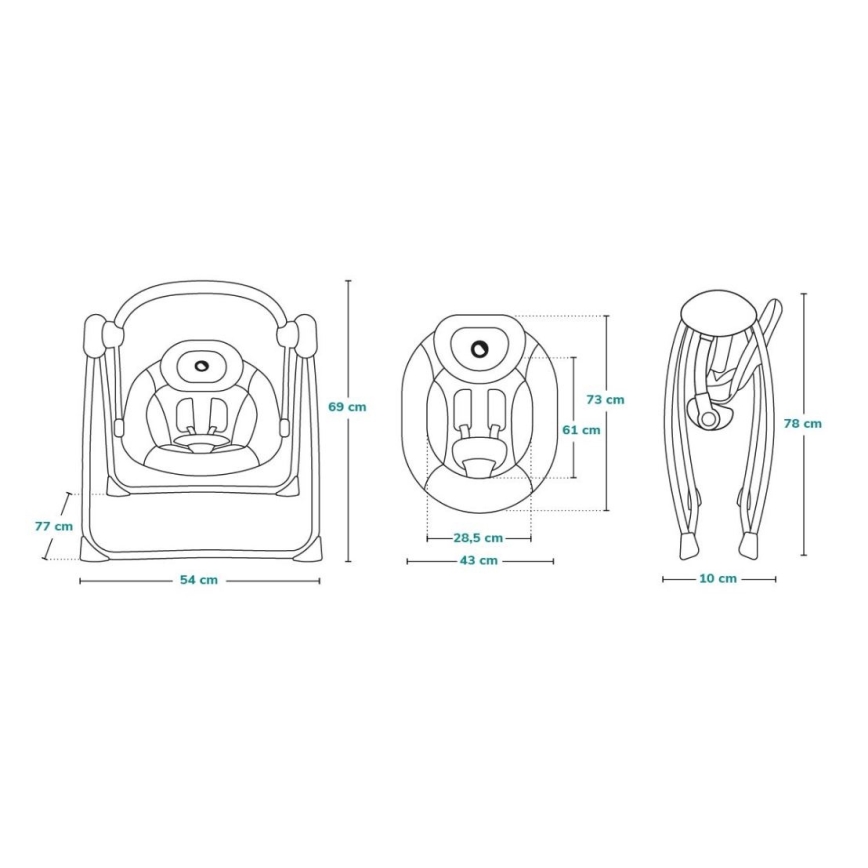 Lionelo - Babygunga OTTO 4xLR14 Cozy Grey
